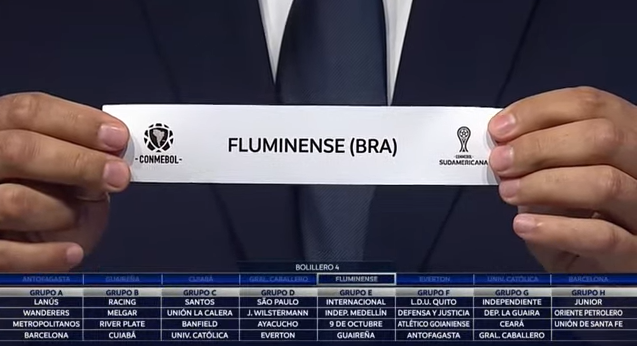 Fluminense cai no grupo H, com Union Santa Fé, Oriente Petrolero e Junior Barranquilla