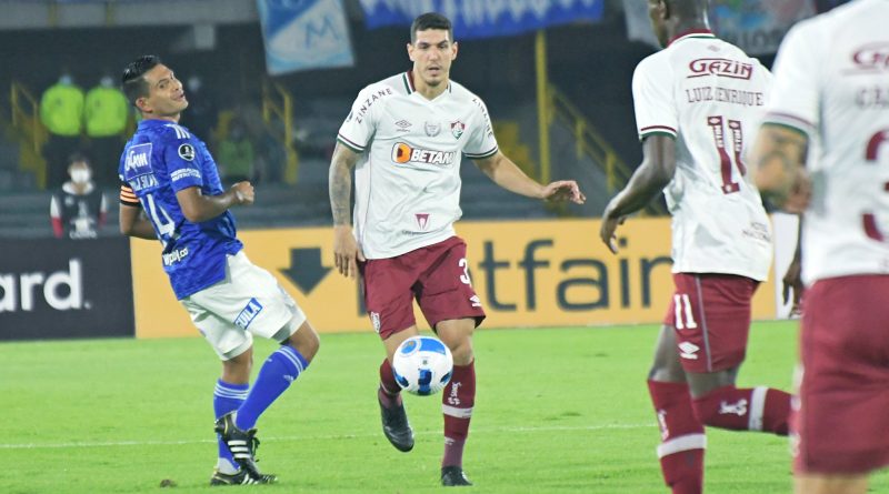 Nino na partida contra o Millionarios-COL