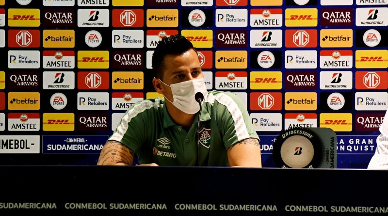 Fábio em entrevista coletiva após empate Tricolor na Sul-Americana