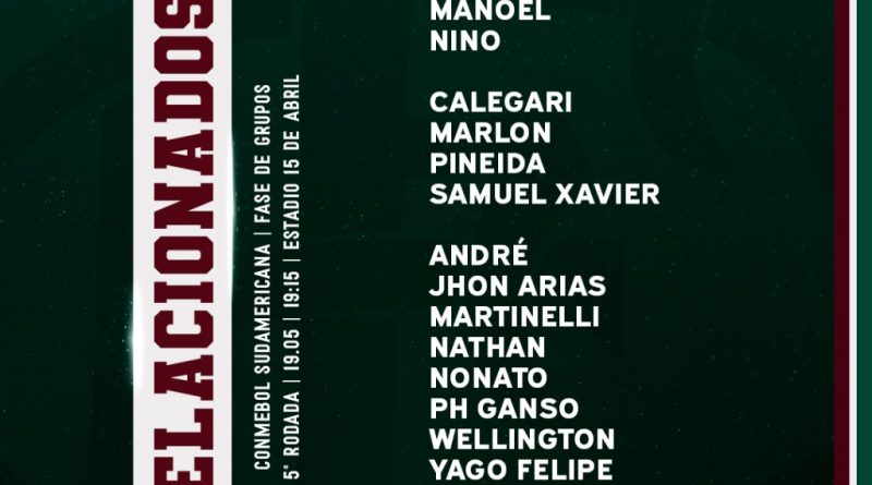 Relacionados do Flu para duelo contra Unión Santa Fe