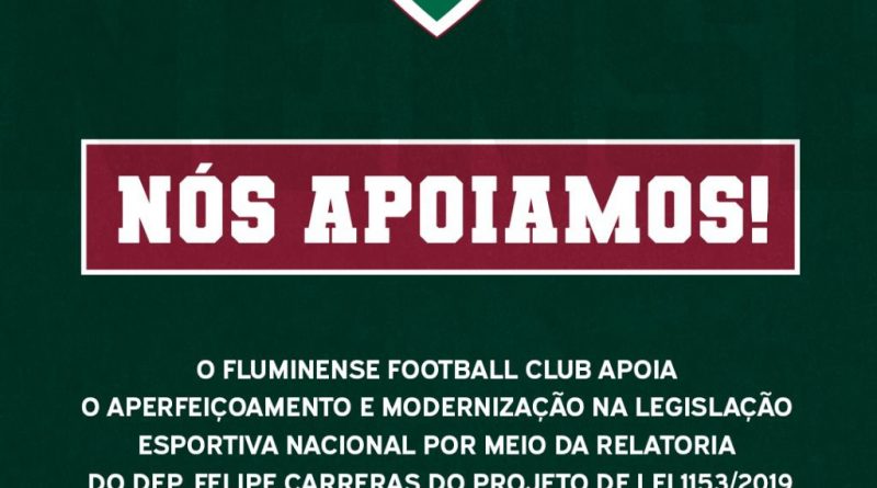 Fluminense declara apoio ao projeto de lei 1159/2019