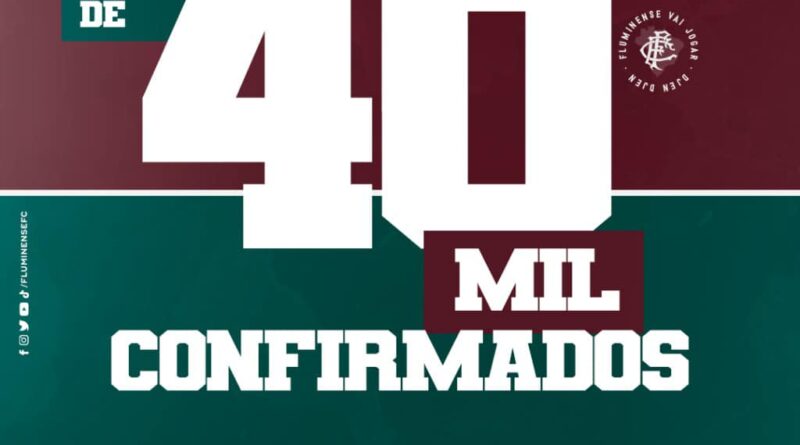 Parcial da partida entre Fluminense e Cuiabá com 40 mil ingressos vendidos