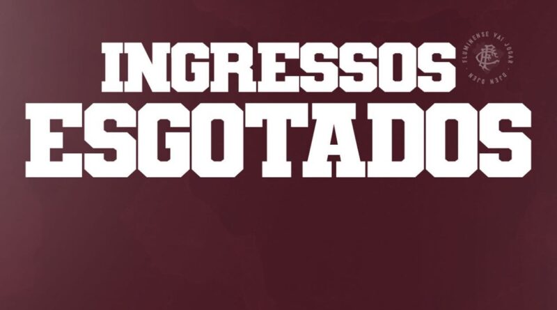 Ingressos esgotados para Fluminense x Fortaleza