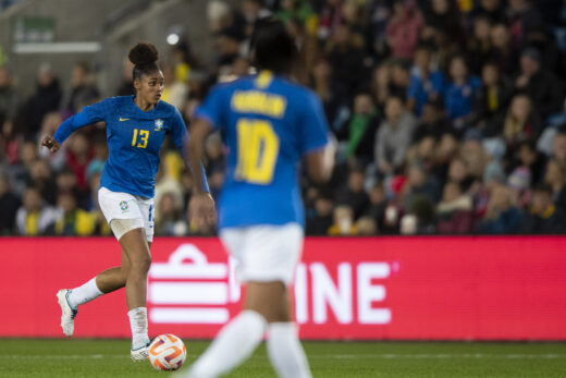 Tarciane estreando pela Seleção Brasileira