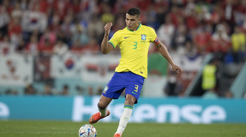 Thiago Silva como capitão da Seleção Brasileira