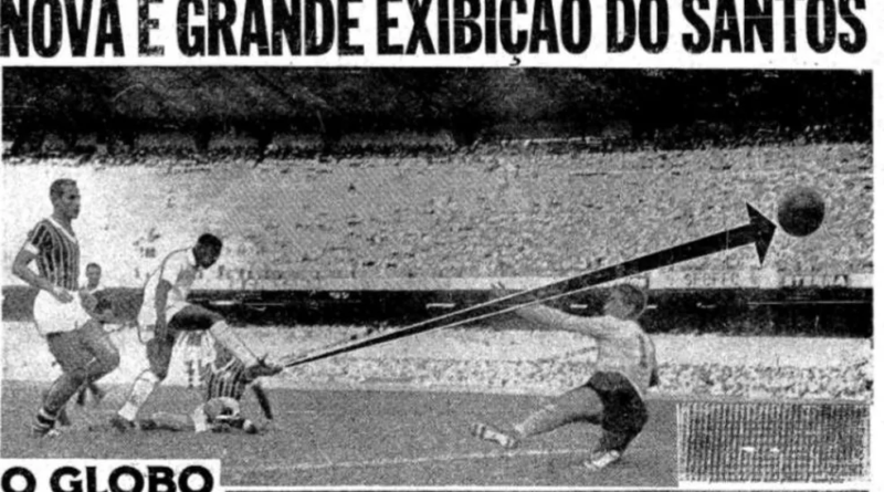 Página do Globo logo após o gol de placa de Pelé contra o Fluminense
