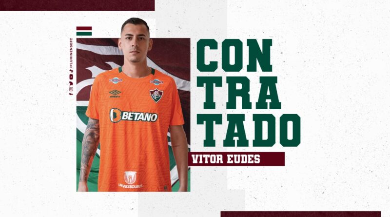 Fluminense anunciando a contratação de Vitor Eudes nas redes sociais