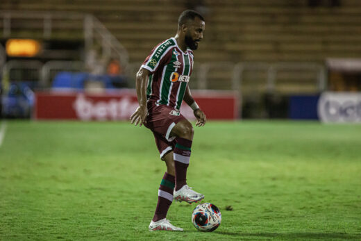 Samuel Xavier na partida contra o Volta Redonda