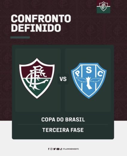 Fluminense enfrenta o Paysandu pela terceira fase da Copa do Bra