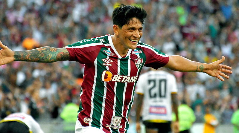 Cano comemorando um dos quatro gols sobre o Volta Redonda pela semifinal do Campeonato Carioca