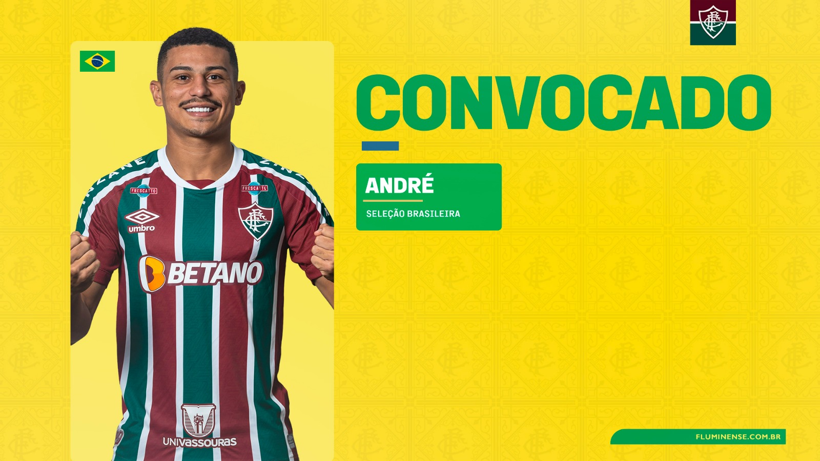 André foi convocado por Ramon Menezes para o amistoso entre a Seleção Brasileira e a Marroquina em Tanger