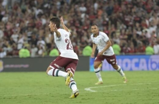 Gabriel Pirani marca gol contra o Flamengo na decisão da Taça Guanabara 2023 / Foto: André Durão