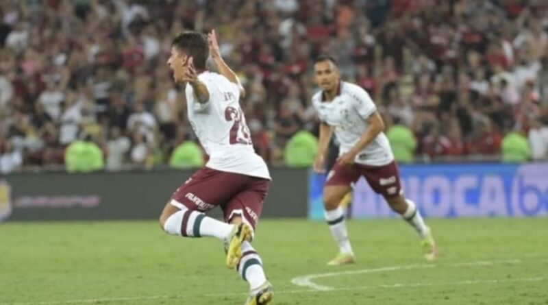 Gabriel Pirani marca gol contra o Flamengo na decisão da Taça Guanabara 2023 / Foto: André Durão