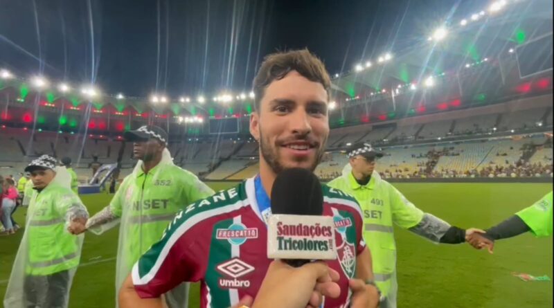 Martinelli em entrevista pós Fluminense 4 x 1 Flamengo / Foto: Saudações Tricolores