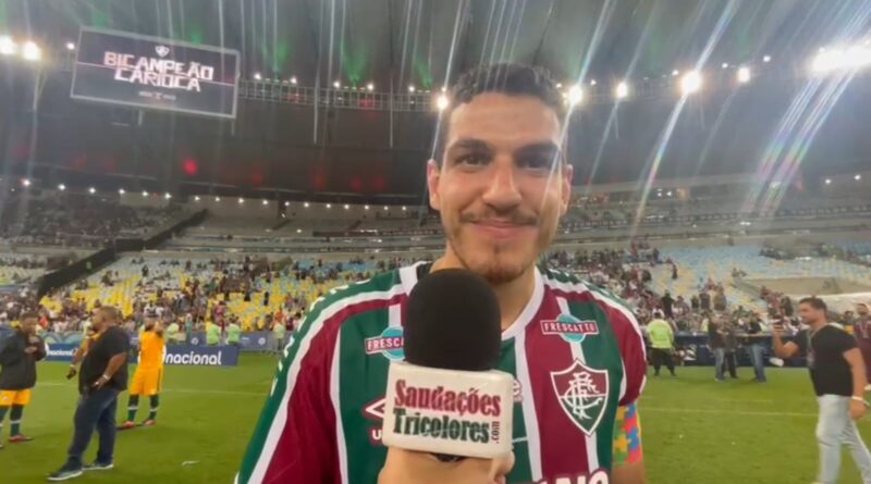 Nino em entrevista pós Fluminense 4 x 1 Flamengo / Foto: Saudações Tricolores
