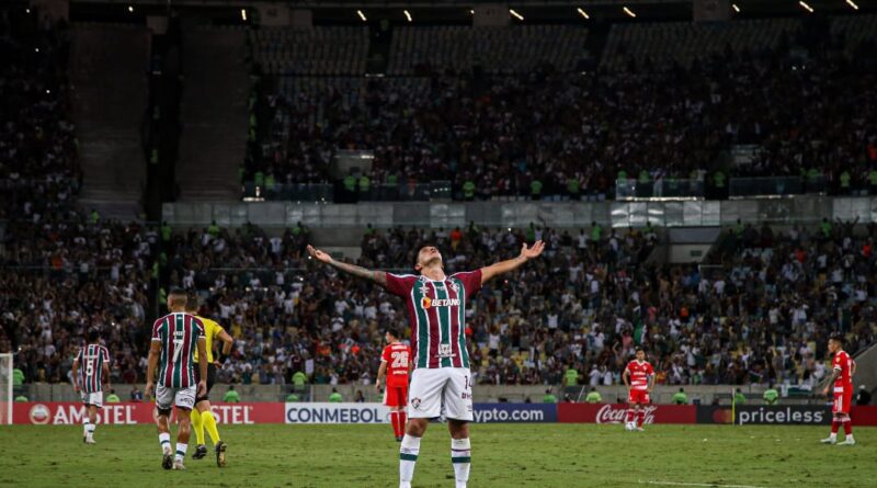 Cano comemora gol em Fluminense x River Plate / Foto: Fluminense FC