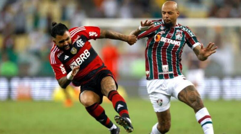 Felipe Melo e Gabriel Barbosa em Fluminense 0 x 0 Flamengo pela Copa do Brasil / Foto: Getty Images