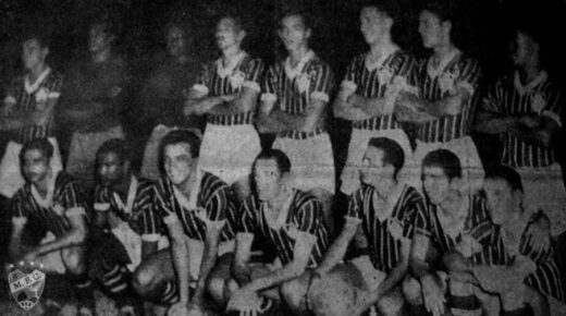 Fluminense x Emelec em 1950 / Foto: Reprodução Flunomeno