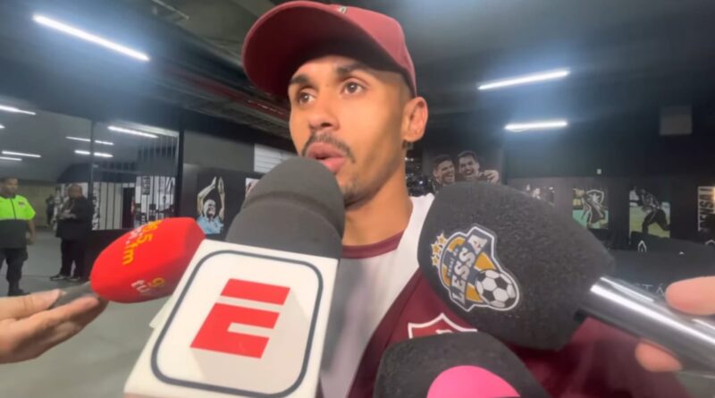 Lima na Zona Mista pós Fluminense 0 x 1 Botafogo / Foto: Reprodução Saudações Tricolores