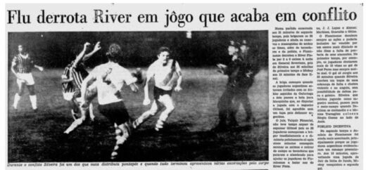 Jornal do Brasil relata Fluminense 2 x 0 River Plate em 1972 / Foto: Reprodução / Jornal do Brasil