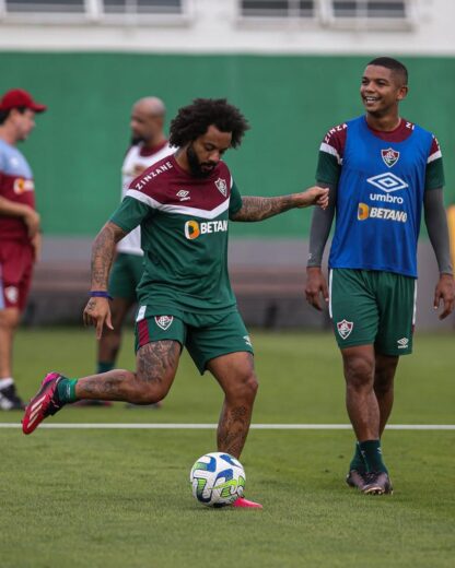 Marcelo em treinamento com bola / Foto: Marcelo Gonçalves