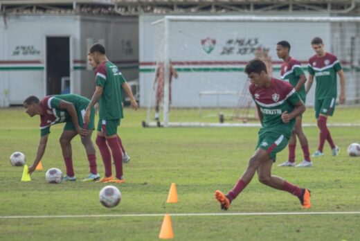 Fluminense Sub-20 em treinamento antes da semifinal contra o Flamengo pelo Carioca / Foto: Fluminense FC