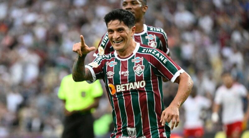 Germán Cano marca em Fluminense 2 x 0 Internacional / Foto: André Durão