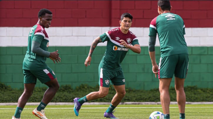 Cano em treinamento antes de Fluminense x São Paulo / Foto: Fluminense FC