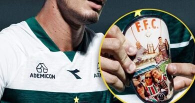 Emprestado ao Coritiba, Lavega faz gol da vitória e celebra com caneleira em referência ao Fluminense