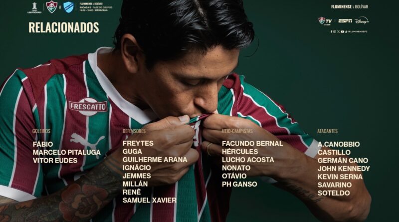 Em decisão na Libertadores e sem Zubeldía à beira do campo, Fluminense divulga relacionados contra o Bolívar