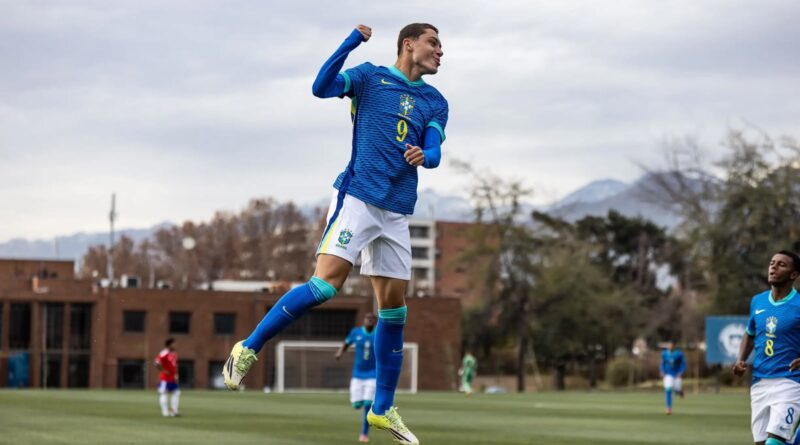 Samuell Esperancin marca duas vezes goleada da Seleção Brasileira Sub-15 contra o Chile