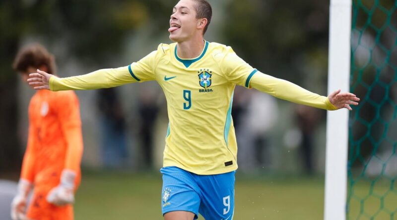 Joia de Xerém marca em goleada da Seleção Brasileira Sub-15 sobre o Uruguai