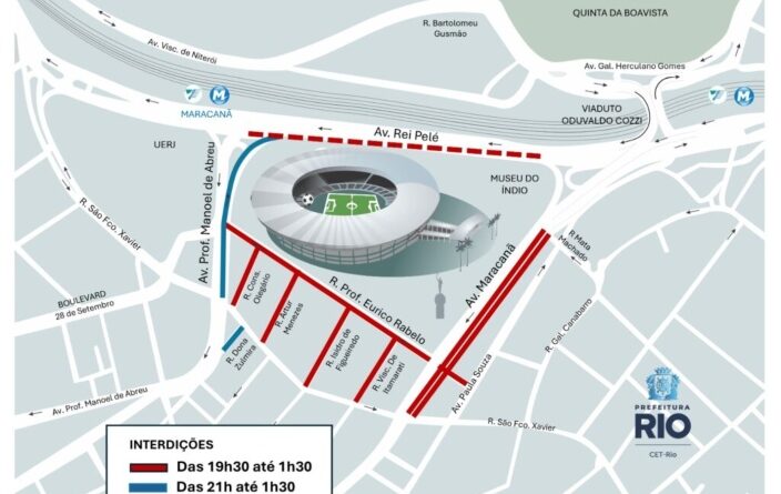 Fluminense x Coritiba: Maracanã terá mudanças no trânsito, horários de acesso e regras para a torcida nesta quinta-feira